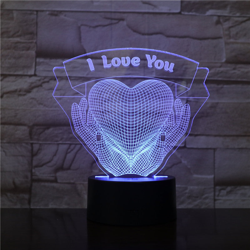 Valentines Day Gift Hands Holding Love 3D Night Light - SegoGalant