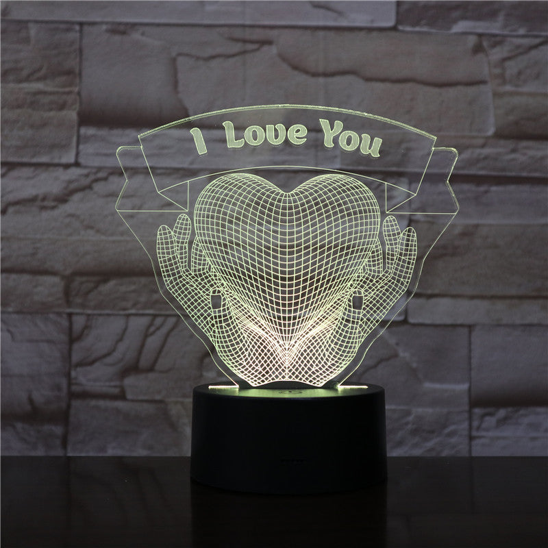 Valentines Day Gift Hands Holding Love 3D Night Light - SegoGalant